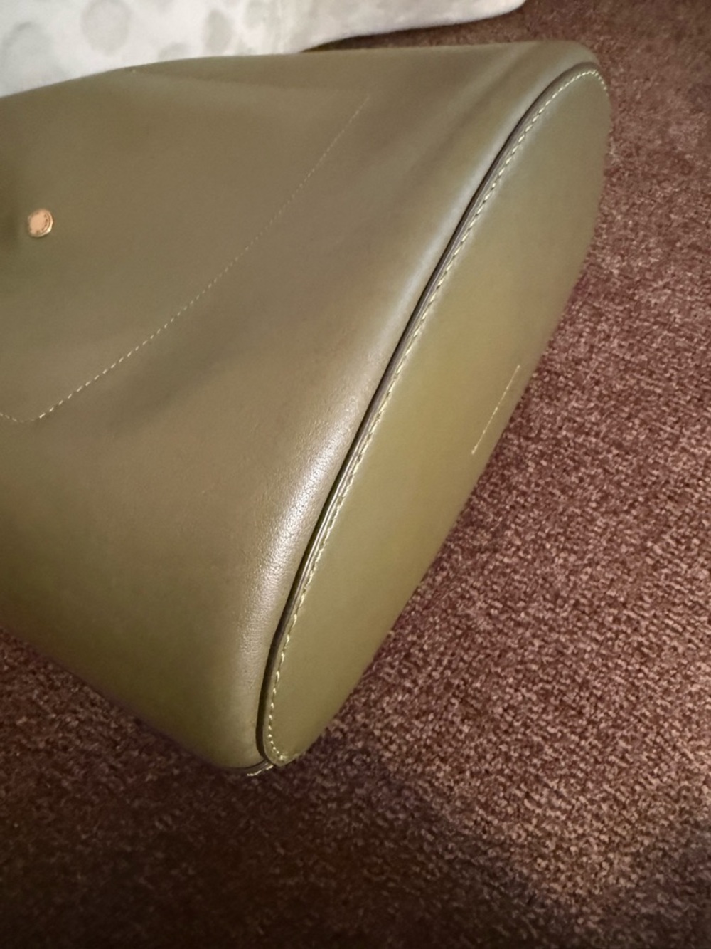 Coach Olive Green Bleecker Leather Bucket Bag EUC - Picture 8 of 9